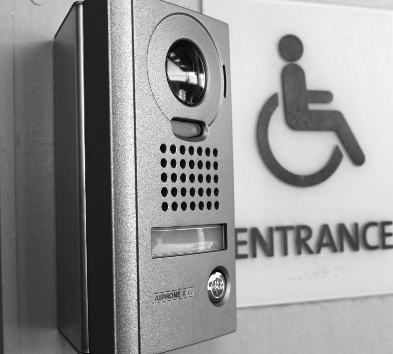 This school year a buzz-in system was installed to control the front door entrance once the school day begins.