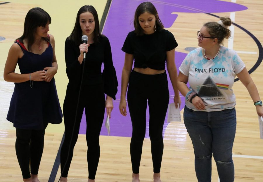 Adelle Welch, Briana Pittman, Olaia Connelly, and Izzi Petry talk about student council