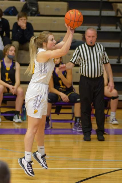 Skylar Higgs takes a three against Laurel at home. 