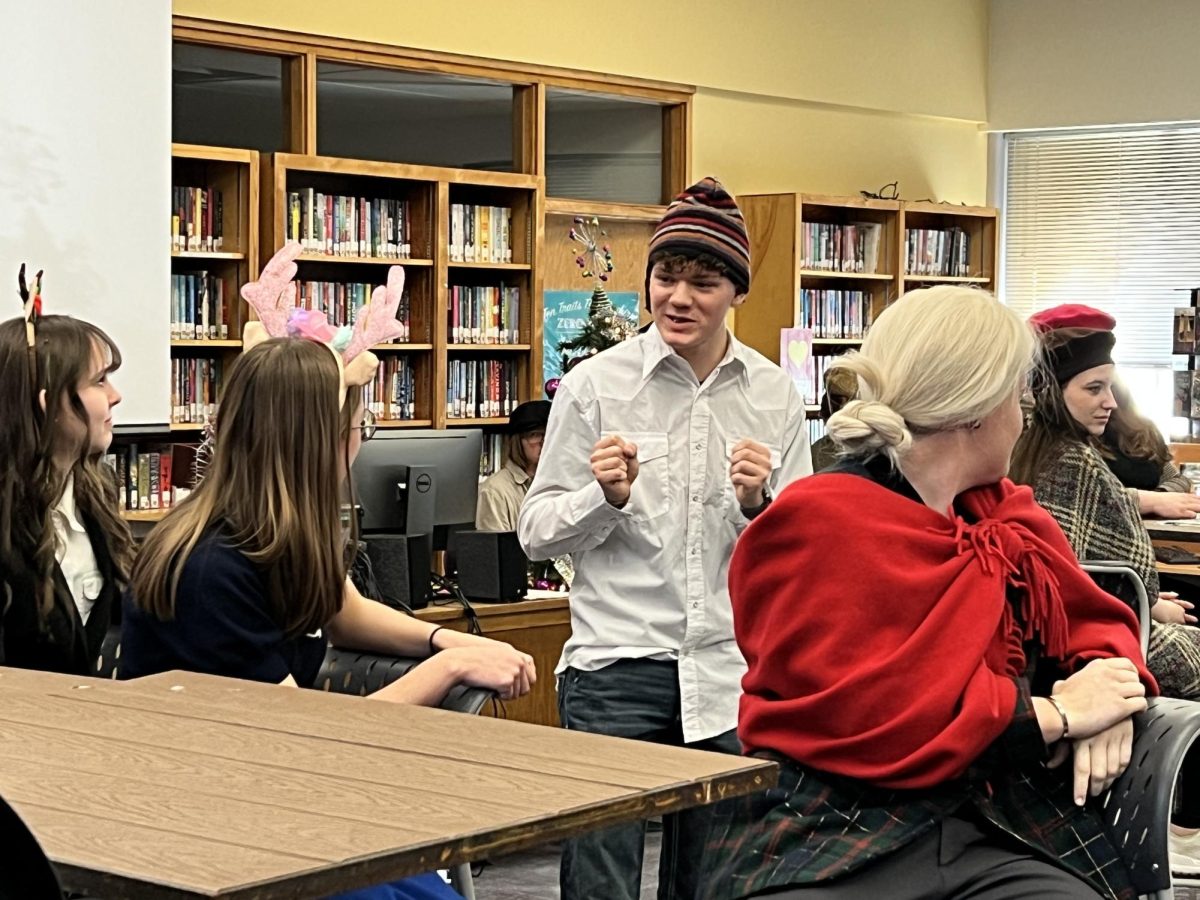 The Samba Doctor (Noah Craig) teaches Miss Brodie's students how to dance the samba.