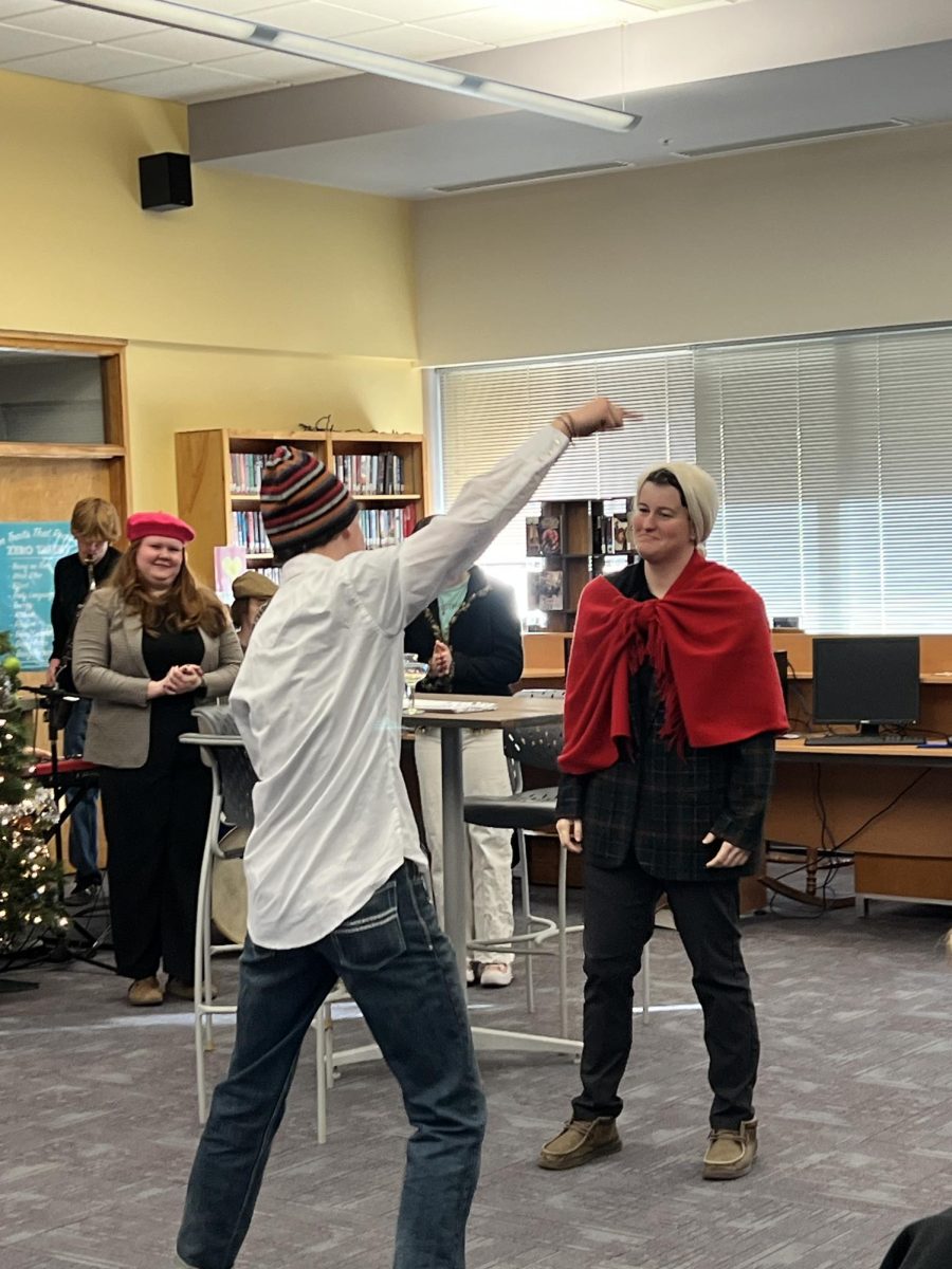 Samba Doctor Noah Craig participates in a Dance Off with Miss Jean Brodie (played by Malloi Lannan).