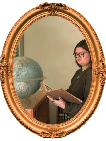 In this photograph Lily Beal demonstrates where she hopes to be in ten years. 